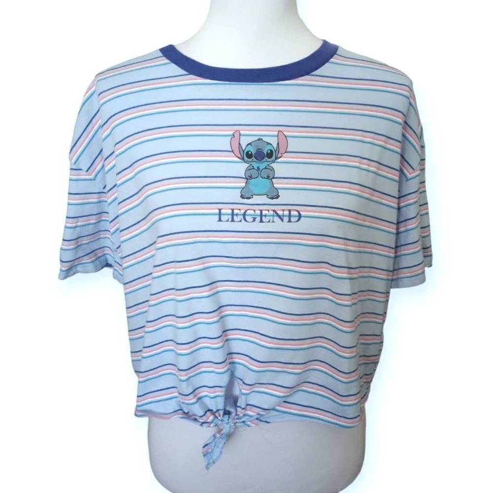 DISNEY BLUE STITCH CROP TOP SZ.3X EUC